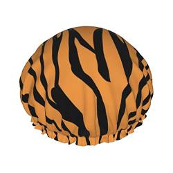 Mode Tiger Tier Druck Muster Dusche Kappe Für Frauen Männer Wiederverwendbare Wasserdichte Dusche Caps einstellbare Haar Kappe Für Dusche von IUBBKI