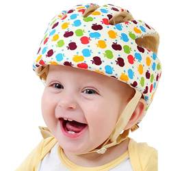 IULONEE Baby Helm Kleinkind Schutzhut Kopfschutz Baumwolle Hut Verstellbarer Schutzhelm Apple Flower von IULONEE