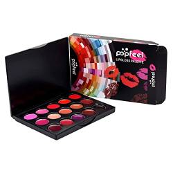 15 Farben Samt-Lippenstift, langlebiges, wasserdichtes, aufpolsterndes Lipgloss-Set mit Geschenkbox, Damen-Lippen-Make-up-Set Lippenstift Neon (A, One Size) von IUNSER