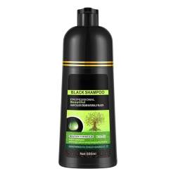 500 ml Dew Shampoo Schwarzes Shampoo Haarfärbemittel Schwarzes Instant-Haarfarben-Shampoo für graues Haar (1 Stück Schwarz) Haarfarbe Auswaschbar Schwarz (Black, One Size) von IUNSER