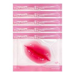 5pc Crystal Lip Feuchtigkeitsspendendes Peeling abgestorbener Haut Nicht fettig Reparieren der Lippen Entfernen abgestorbener Haut und machen Ihre Lippen attraktiv und sexy 3ml (Hot Pink, One Size) von IUNSER