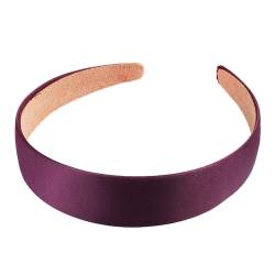 Breite, elastische, modische Stirnbänder, Haarschmuck, Kopfbedeckung für Frauen und Mädchen Haarspangen Ohne (Purple, One Size) von IUNSER