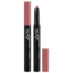 Lippenstift-Stift samt weiblicher Lippenstift-Stift-Paste Rose mit automatischer Lippenkonturenstift nicht verblassender nicht Cup-Lippenstift-Stift wasserdicht langlebig Roter (E, One Size) von IUNSER