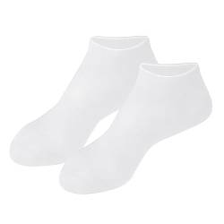 Silicone Socks For Women Soft Gel Socks Aloe Socks Moisturizing Foot Socks Women's Spa Pedicure Socks For Repairing Dry Feet Heels And Softening Rough Skin Pedicure Brush for Feet (A, One Size) von IUNSER