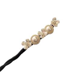 Elegante Perlenblumen-Haarknotenmacher, koreanische Lockenwickler, Styling-Zubehör, Haarnadel, Flechtwerkzeug, Haargreifer, Styling, Flechtwerkzeuge von IUYQY
