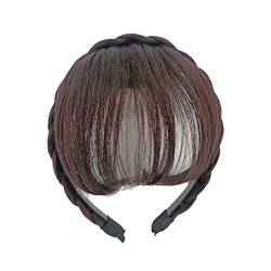 Synthetische Gefälschte Pony Haarband Haarverlängerung Gefälschte Pony Natürliche Haar Clip Stirnband Natürliche Pony Für Frauen Unsichtbare Zopf von IUYQY