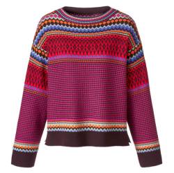 Jacquard-Pullover aus reiner Bio-Merinowolle, beere-gemustert von IVKO