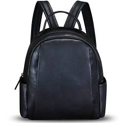 Rucksack aus echtem Leder für Damen handgefertigt Retro-Rucksack lässiger Rucksack Vintage-Rucksack aus Leder UKF8457 (Dunkelgrau) von IVTG