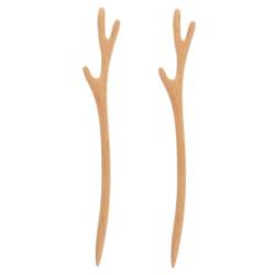 2St frisuren zubehör hair styling accessories valentine gifts Haarstäbchen aus Holz Hochsteckfrisur-Haarstab Japanischer Stil Brötchen Haartrockner Haarstock Damen Geweih Mahagoni- von IWOWHERO