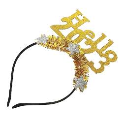 IWOWHERO 2023 Partygeschenke für Jahr Frohes Stirnband haarschmuck haar zubehör tischdeko weihnachtsdeko Kopfschmuck neujahr haarband Silvester Kopfbedeckung schmücken Latte-Kunst von IWOWHERO