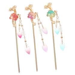 IWOWHERO 3St antike Haarnadel Frauen Haarnadel Haarstäbchen baumeln lassen Haarnadel-Lady Hanfu-Kopfschmuck Haarschmuck Haar Klammern Quaste Haarstab Haarknoten-Stick Jahrgang Brötchen von IWOWHERO