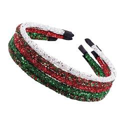 IWOWHERO 5st Weihnachten-glitter-stirnband Weihnachtsstirnband Weihnachtsstirnbänder Weihnachts-haarschmuck Weihnachtshaarbänder Weihnachtskopfschmuck Zubehör Funkeln Damen Plastik von IWOWHERO