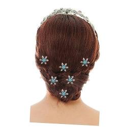 IWOWHERO 6st Schneeflocken-haarnadeln Haarspangen Für Frauen Blumenhaarnadeln Haarschmuck Für Frauen Haarnadeln Für Frauen U-förmige Haarnadeln Haarschmuck Aus Strass Braut Hochzeitskleid von IWOWHERO