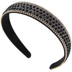 IWOWHERO Glitzernde Stirnbänder Für Damen Glitzernder Haarreif Bling Glitzerndes Stirnband Gepolstertes Strass-kopfschmuck Braut-stirnband Yoga-haarreifen Stoff Kristall Diamant Fräulein von IWOWHERO