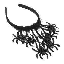 IWOWHERO Halloween-Spinne Stirnband Spukhaus-Party-Requisiten Maskerade Haargummis Haarband Urlaub Stirnbänder Halloween-Kopfschmuck Feder Make-up-Kostüm-Requisiten Spinnengeist von IWOWHERO