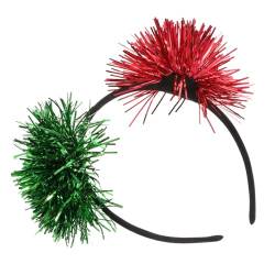 IWOWHERO Helles Seidenkugel-stirnband Glitzerndes Disco-stirnband Lametta Stirnband Weihnachtskopfschmuck Pom Pom Stirnbänder Für Mädchen Helle Seide Fräulein Süßigkeitentasche Flauschige von IWOWHERO