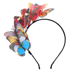 IWOWHERO Simuliertes Schmetterlings-Stirnband -Party-Stirnband Vintage-Fascinator-Hüte damen haarbänder haarschmuck für damen Haarschmuck für Frauen gebrauchte Kleidung Charme Kranz von IWOWHERO