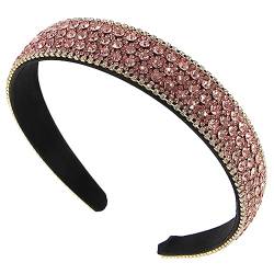 IWOWHERO Strass-stirnband Für Damen Diamant-stirnband Make-up-kopfbedeckung Stirnbänder Für Mädchen Glitzerndes Haarband Glänzende Kopfbedeckung Kristall Strasssteine Zubehör Fräulein von IWOWHERO