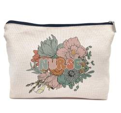 IWXYI Krankenschwester-Make-up-Tasche BT, Floral Nurse2 von IWXYI