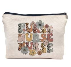 IWXYI Krankenschwester-Make-up-Tasche BT, Floral Nurse3 von IWXYI