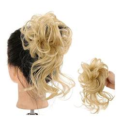 Haarteil Haargummi Synthetischer Haarknoten, Chignon-Haarverlängerung, lange, unordentliche, lockige Chignon-Haarteile mit Gummiband, lockiges Haarknoten, Haargummis for Frauen Dutt (Color : 0011) von IXART
