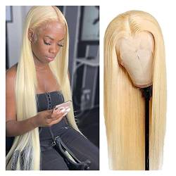 Perücke 613 Spitze Front Perücke Menschliches Haar Spitze Frontal Perücken Blonde Perücke Gerade T Teil 13 × 4 Lace Front Front Gesundes Haar Perücken Brasilianisches Haar Wig (Size : 3 150%, Color von IXART