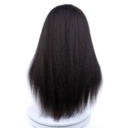 Perücke Langer kinky gerader stirnband synthetische Haarperücken for afroamerikanische Frauen natürlich schwarz 18-22 Zoll Afro Perücke Wig ( Color : G , Size : 18inches ) von IXART