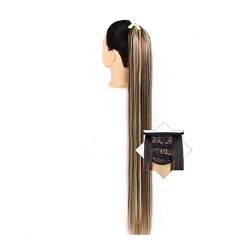 Ponytail Extension/Haarteil Pferdeschwanz-Verlängerungen mit Kordelzug, 45/55/65/75/85 cm, lange synthetische, seidige, gerade Pferdeschwanz-Verlängerungen mit Clip-In-Haarteil for den täglichen Gebra von IXART