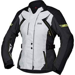 IXS Motorradjacke mit Protektoren Motorrad Jacke Tour Liz-ST Damen Textiljacke grau/schwarz/gelb M, Tourer, Ganzjährig, Polyester von IXS