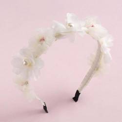 IYOU Blumenstirnband Prinzessin Elfenbein Blumenstirnband Baby Geburtstag Hochzeit Haarschmuck für Mädchen von IYOU