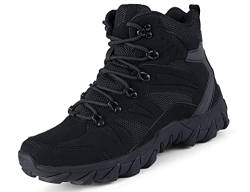 IYVW AS33 702 Herren Militärstiefel Armee Combat Tactical Boots Arbeitsstiefel Wanderschuhe Trekkingschuhe Outdoor Einsatzstiefel A-CQB Schwarz 42EU von IYVW