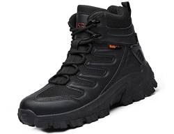 IYVW AS33 707 Herren Tactical Side Zip Hohe Sneaker Wanderhalbschuhe Schwarz 40EU von IYVW