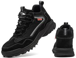 IYVW SAFETY 672 Arbeitsschuhe S3 Stahlkappe sicherheitsschuhe Schnürstiefel Halbschuhe leicht ergonomisch rutsch Schwarz 40 EU von IYVW