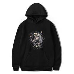 IZGVLELIHN Outer Wilds Kapuzen-Trainingsanzug für Herren und Damen, modischer Kapuzenpullover, für Jungen und Mädchen, cooles Gaming, Cosplay, Pullover, lässig, Streetwear, Schwarz , S von IZGVLELIHN