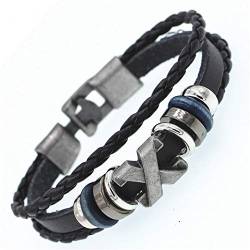 Lederarmband Für Herren, Auge Multilayer Diesel Armband Männer Lässige Mode Geflochtenes Leder Armreifen Für Frauen Holz Raupe Punk Rock Männer Schmuck Leuchtende Armband Accessoires Festival Pa von Ibralet