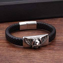 Lederarmband Für Herren, Vintage Persönliche Geflecht Sport Motorrad Armbänder Aus Echtem Leder Einzigartige Männer Mode Armreifen Leuchtende Armband Accessoires Festival Paar Präsentiert Freund von Ibralet