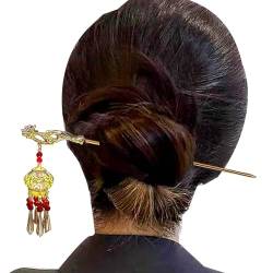 Haarstäbchen mit Baumeln | Frauen leuchtende Haarnadel,Antiker chinesischer Haarschmuck für Frauen, Haarnadel mit leuchtender Laternenquaste Ibuloule von Ibuloule
