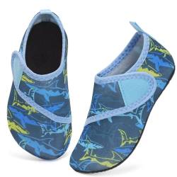 IceUnicorn Badeschuhe Kinder Schwimmschuhe Jungen Mädchen Strandschuhe Baby Aquaschuhe Barfußschuhe Kleinkind Wasserschuhe(0XMX-Hai Tiefblau, 26/27 EU) von IceUnicorn