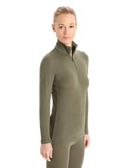 Icebreaker Merino Damen 175 Everyday Cold Weather Base Layer Thermo Long Sleeve Half Zip Top Hemd, Loden Green, Large von Icebreaker Merino