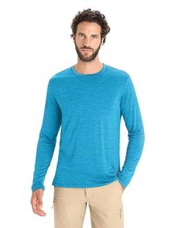 Icebreaker Merino Herren Sphere II Langarm-T-Shirt, Geo Blue Heather, Größe XL von Icebreaker Merino