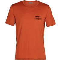 ICEBREAKER Herren Outdoor-Shirt Merino Tech Lite S/S Crewe Caravan Life Kurzarm von Icebreaker