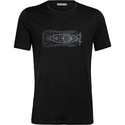 Icebreaker Herren Tech Lite Wireframe Wonder T-Shirt, Black von Icebreaker