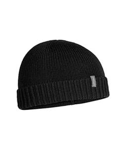 Icebreaker Unisex Merino Wolle Vela Cuff Beanie - Schwarz, OS von Icebreaker