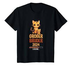 Kinder Big Brother 2024 Katzen Geschwister Schwangerschaft T-Shirt von Ich Werde Großer Bruder Geschenk Kollektion