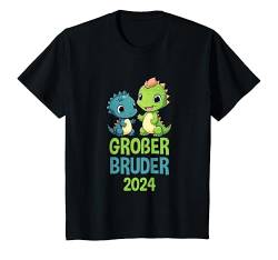 Kinder Großer Bruder 2024 Dino Geschwister Schwangerschaft T-Shirt von Ich Werde Großer Bruder Geschenk Kollektion