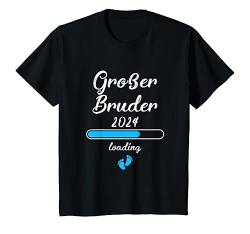 Kinder Großer Bruder 2024 Loading Geschenk T-Shirt von Ich Werde Großer Bruder Geschenk Kollektion