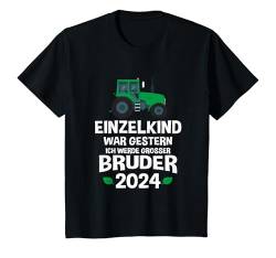 Kinder Großer Bruder 2024 Traktor Einzelkind war Gestern Geschenk T-Shirt von Ich Werde Großer Bruder Geschenk Kollektion