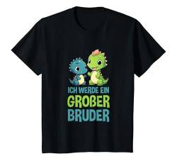 Kinder Ich Werde Ein Großer Bruder Dino Geschwister Schwangerschaft T-Shirt von Ich Werde Großer Bruder Geschenk Kollektion