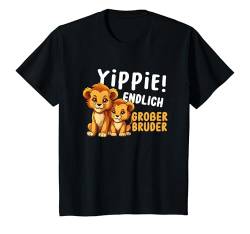 Kinder Yippie Endlich Großer Bruder Löwe Baby Schwangerschaft T-Shirt von Ich Werde Großer Bruder Geschenk Kollektion