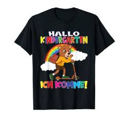 Bär Mit Tretroller Hallo Kindergarten Ich Komme! T-Shirt von Ich bin ein Kindergartenkind Geschenke 2023.